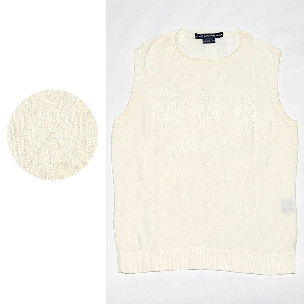 Ralph Lauren Golf Tonal Argyle Sleeveless Sweater